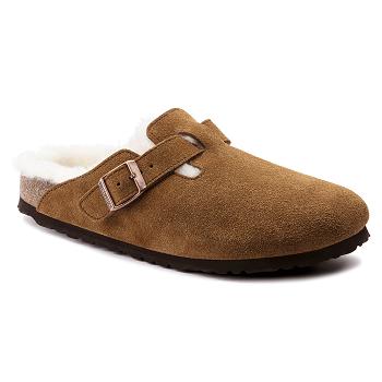 Dámské Boston Birkenstock Semišové Hnědé | CZ 322EBC